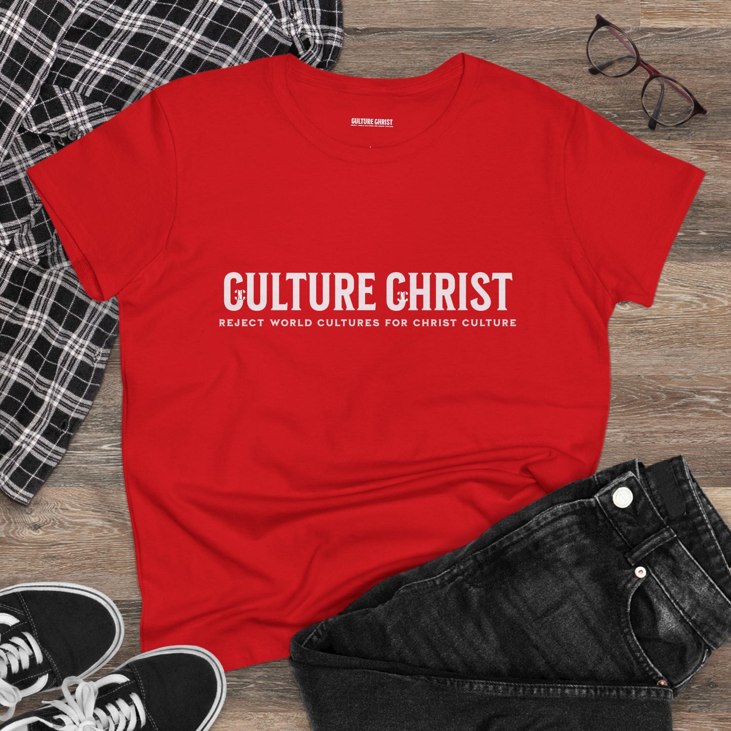 Culture Christ Tee — Christian Faith Graphic Women's T-Shirt
