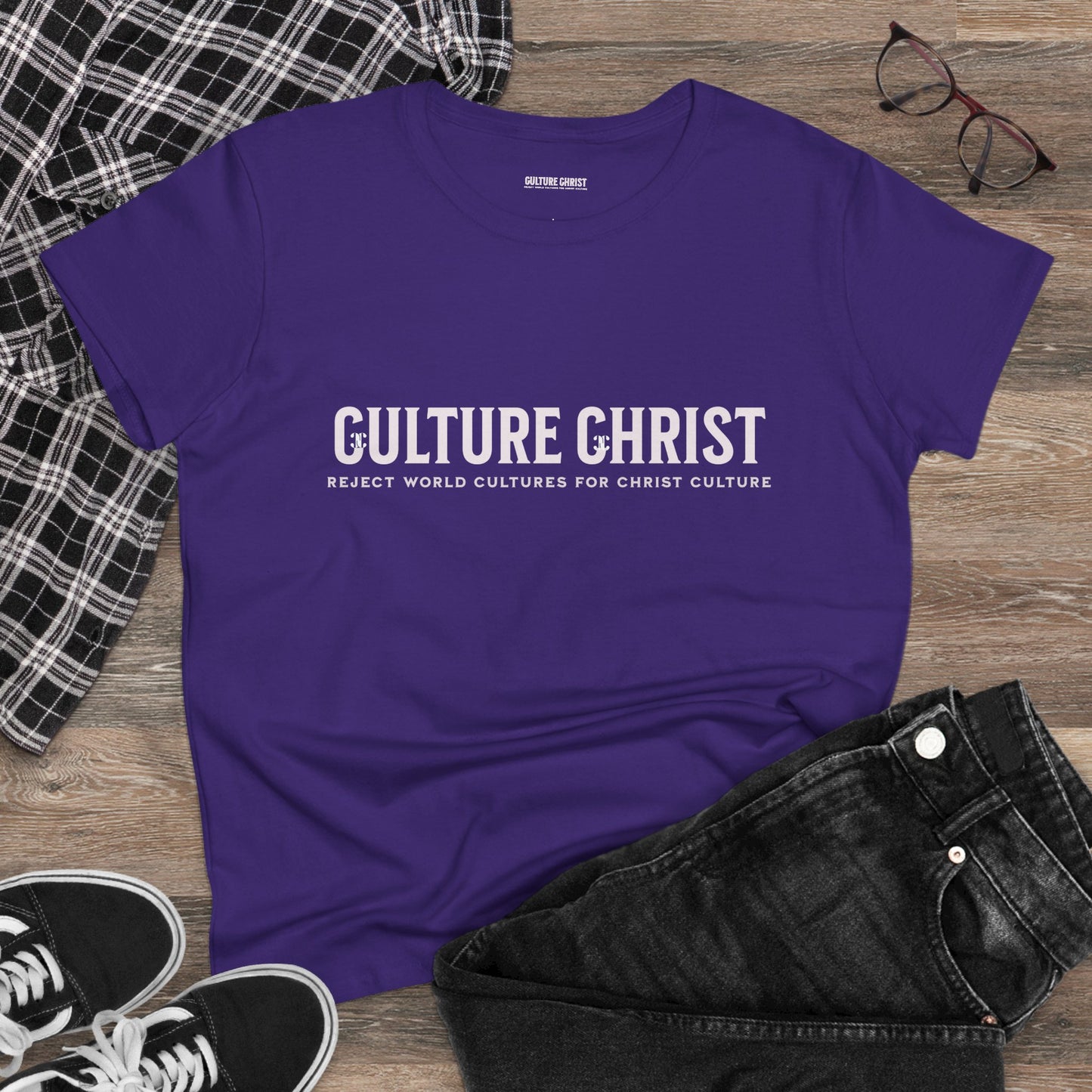 Culture Christ Tee — Christian Faith Graphic Women's T-Shirt