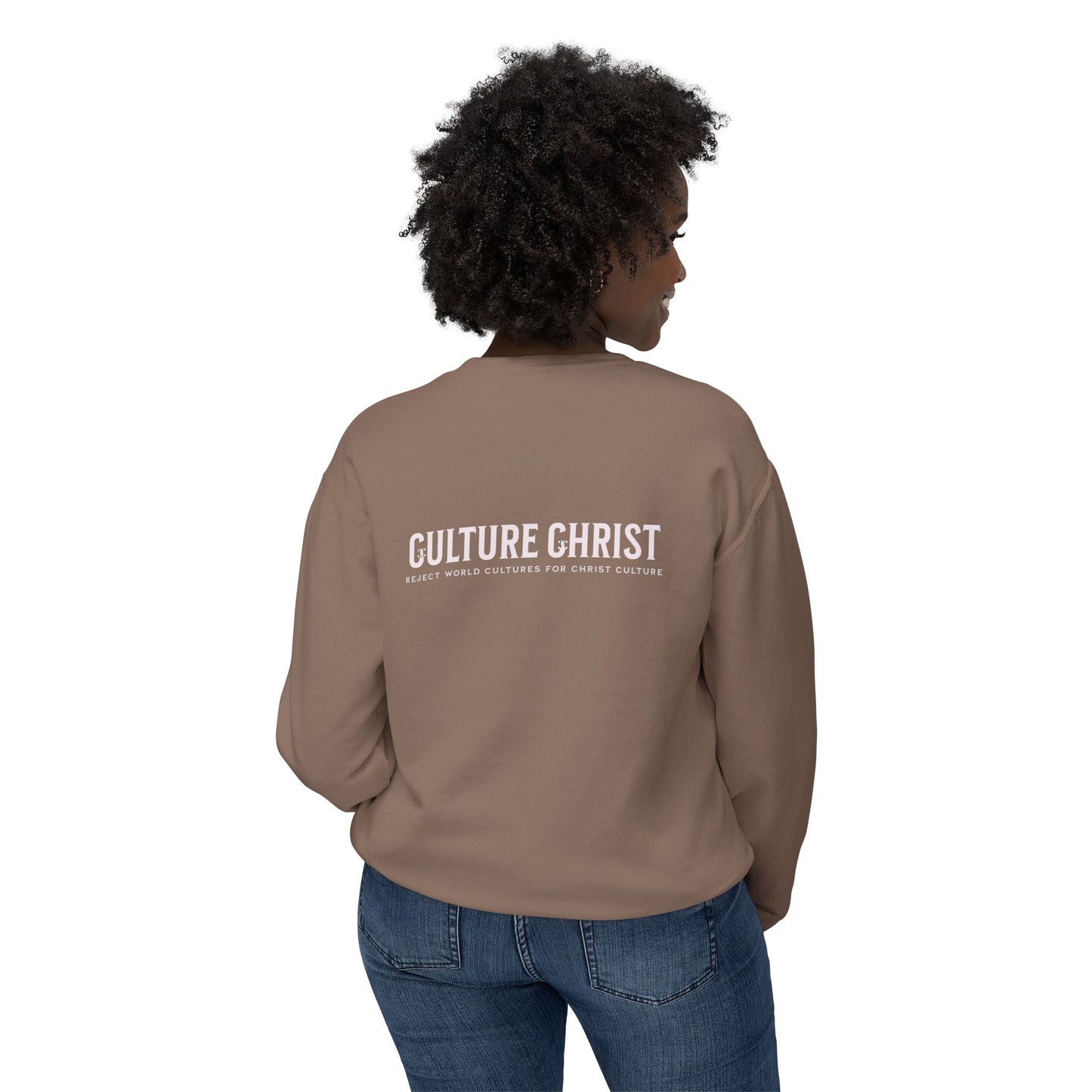 Culture Christ Crewneck Sweatshirt — Minimal Christian Faith Pullover