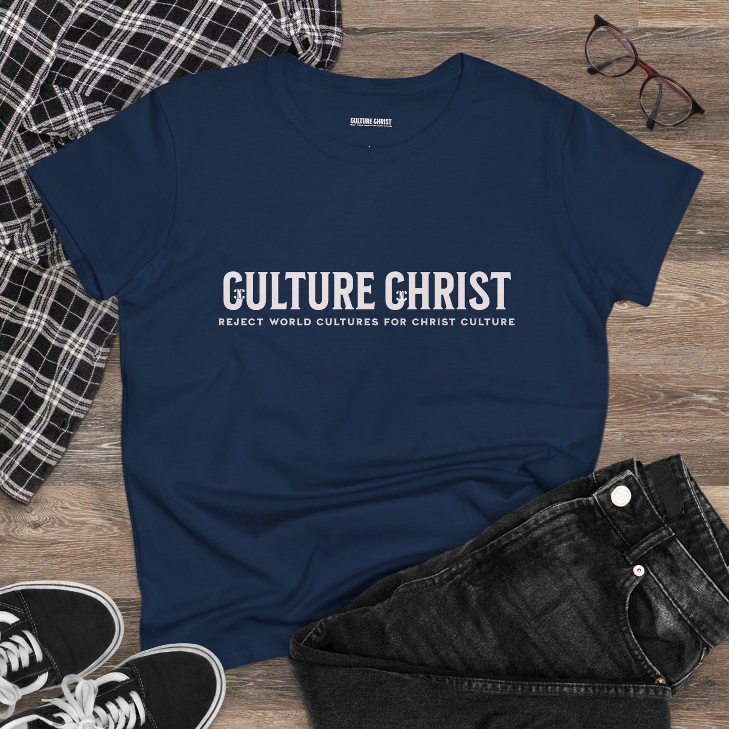 Culture Christ Tee — Christian Faith Graphic Women's T-Shirt