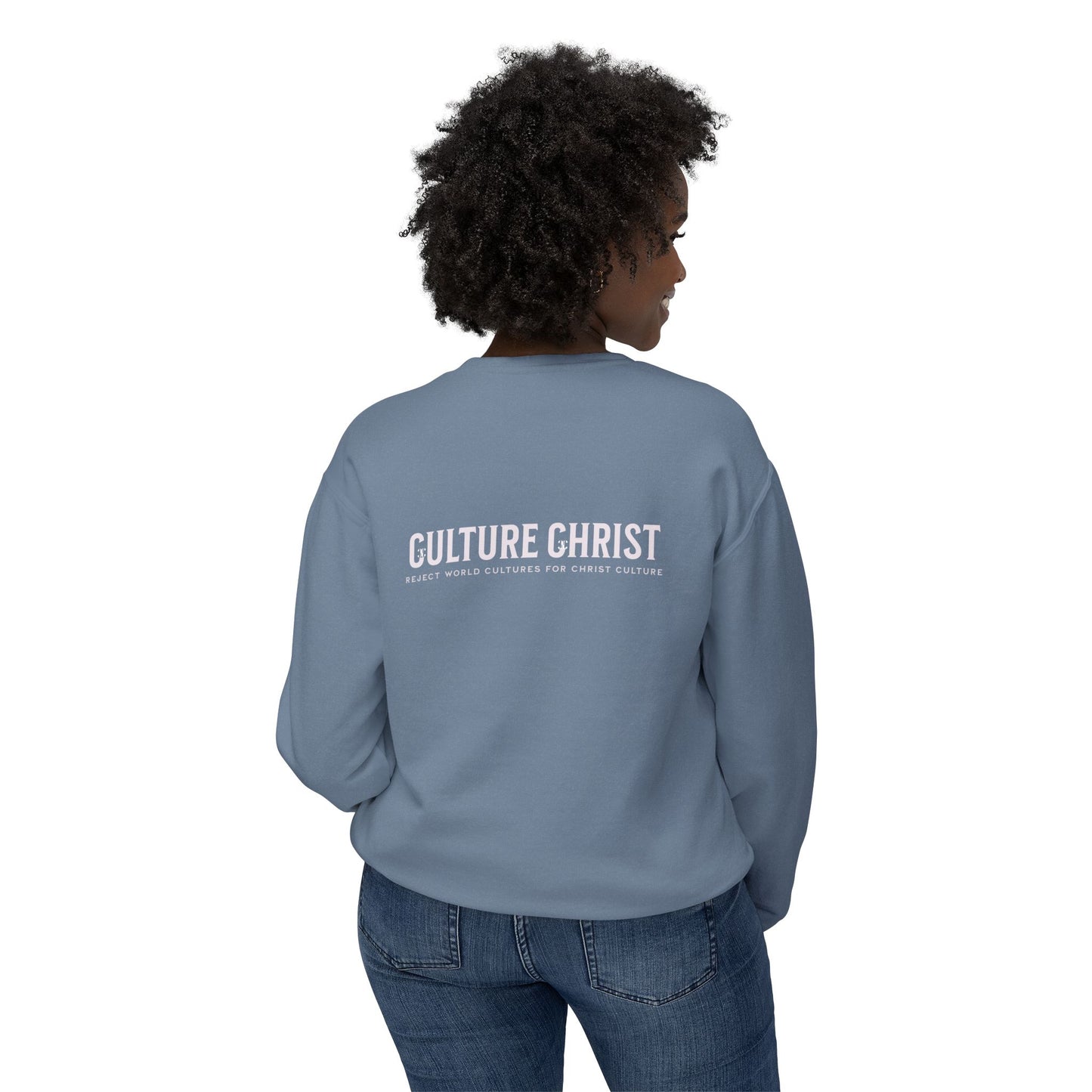 Culture Christ Crewneck Sweatshirt — Minimal Christian Faith Pullover