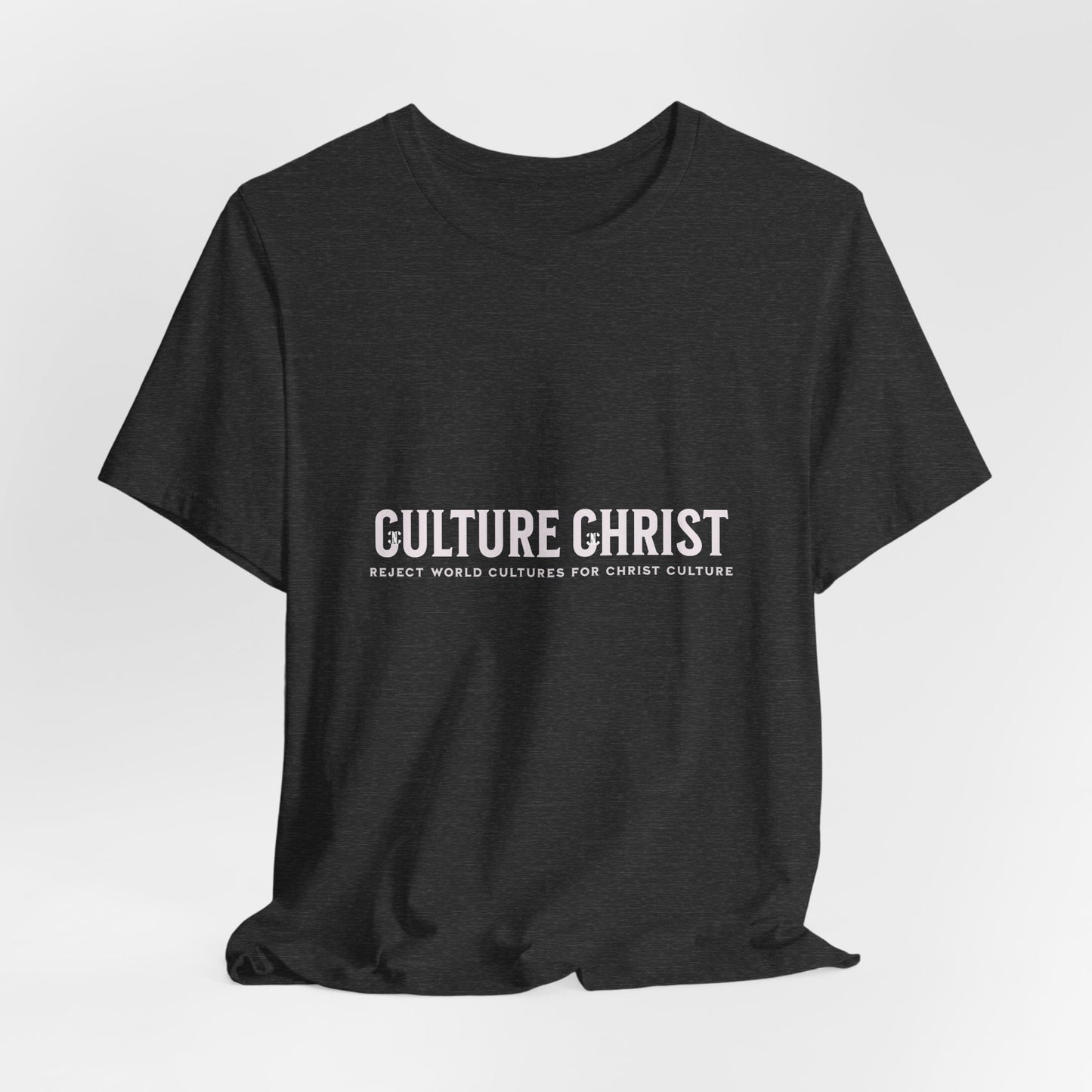 Culture Christ Graphic Tee — Minimal Christian Faith Shirt