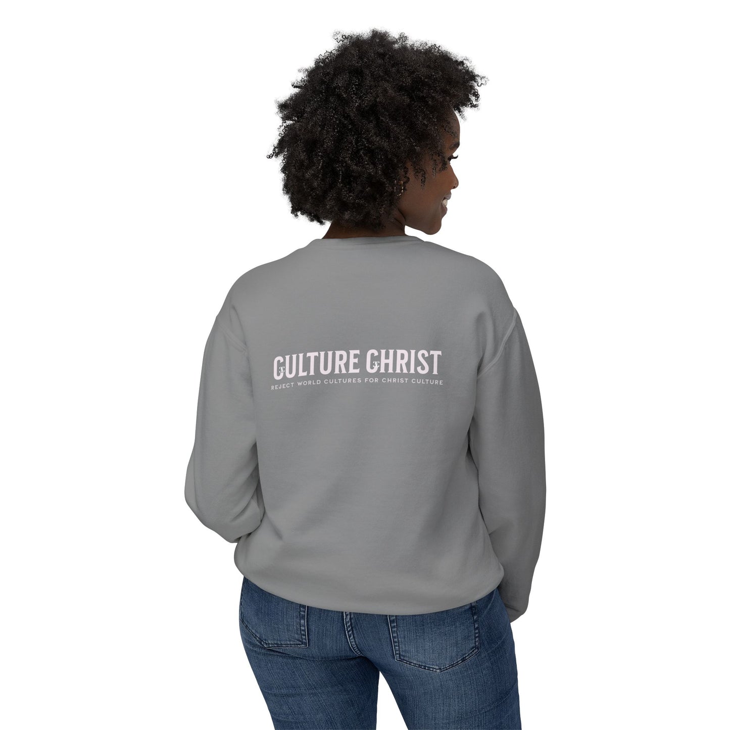 Culture Christ Crewneck Sweatshirt — Minimal Christian Faith Pullover