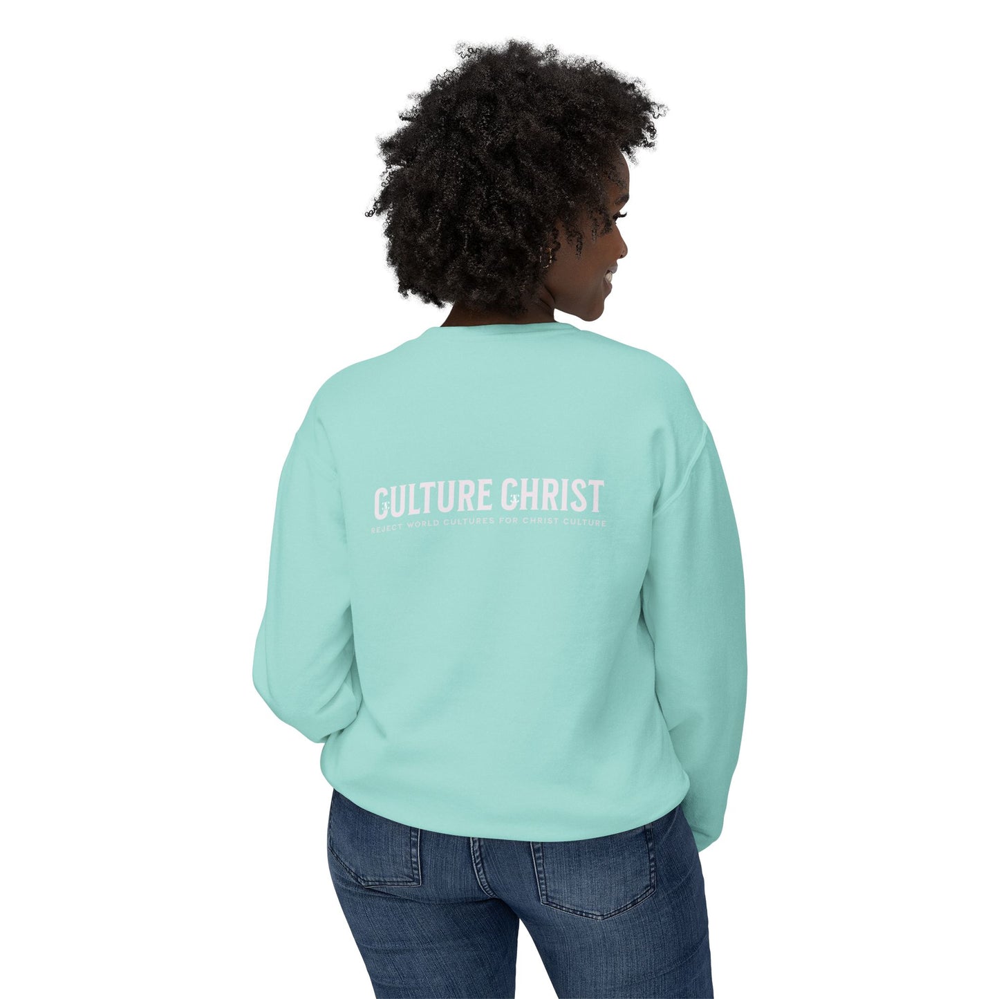 Culture Christ Crewneck Sweatshirt — Minimal Christian Faith Pullover