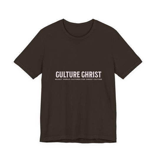 Culture Christ Graphic Tee — Minimal Christian Faith Shirt