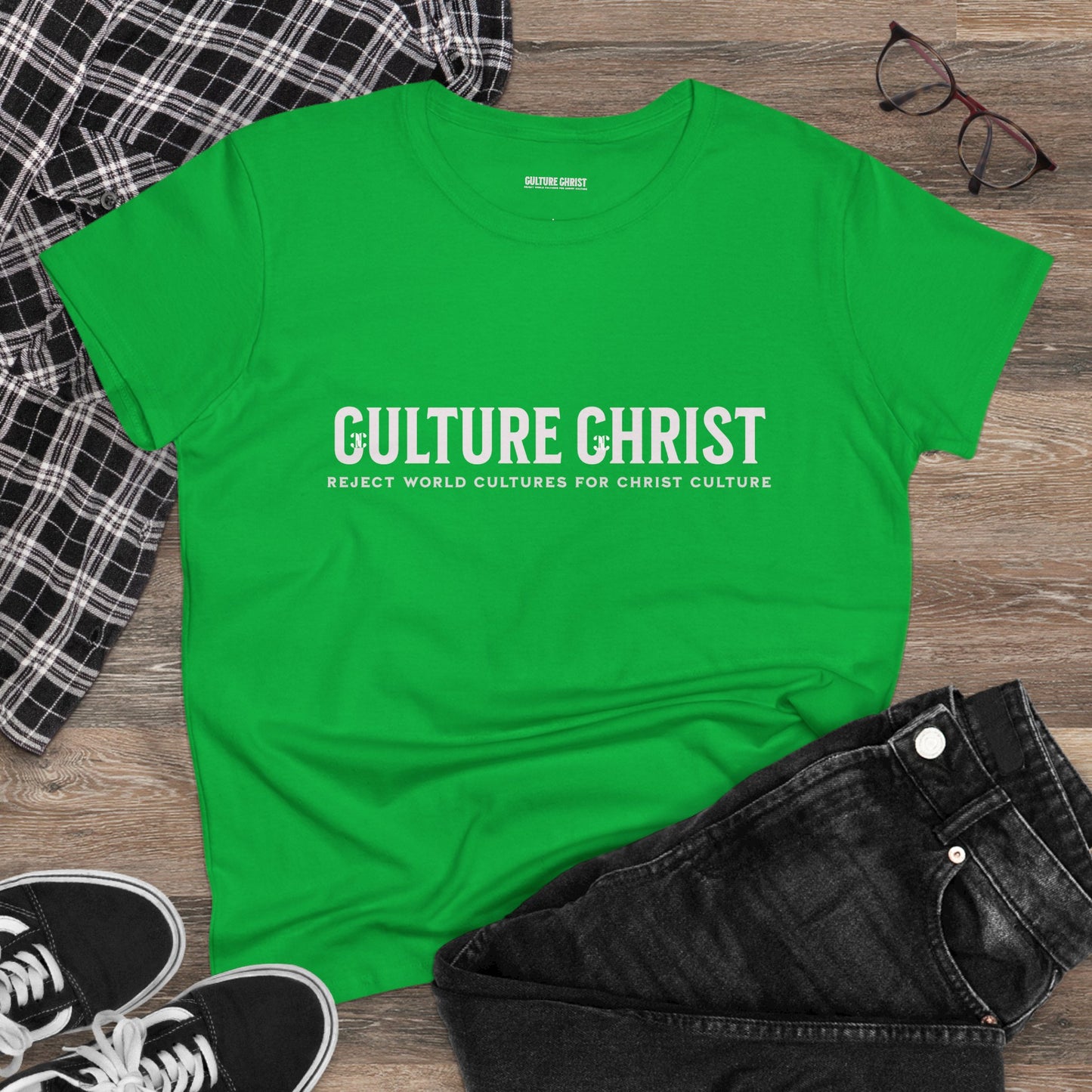 Culture Christ Tee — Christian Faith Graphic Women's T-Shirt