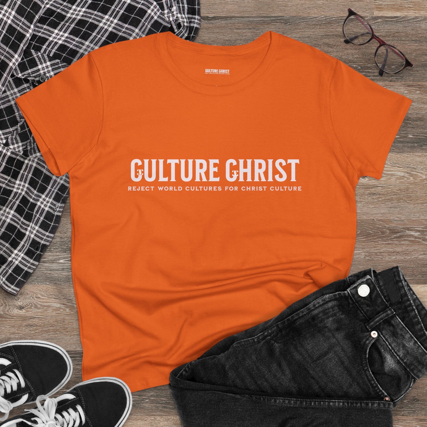 Culture Christ Tee — Christian Faith Graphic Women's T-Shirt