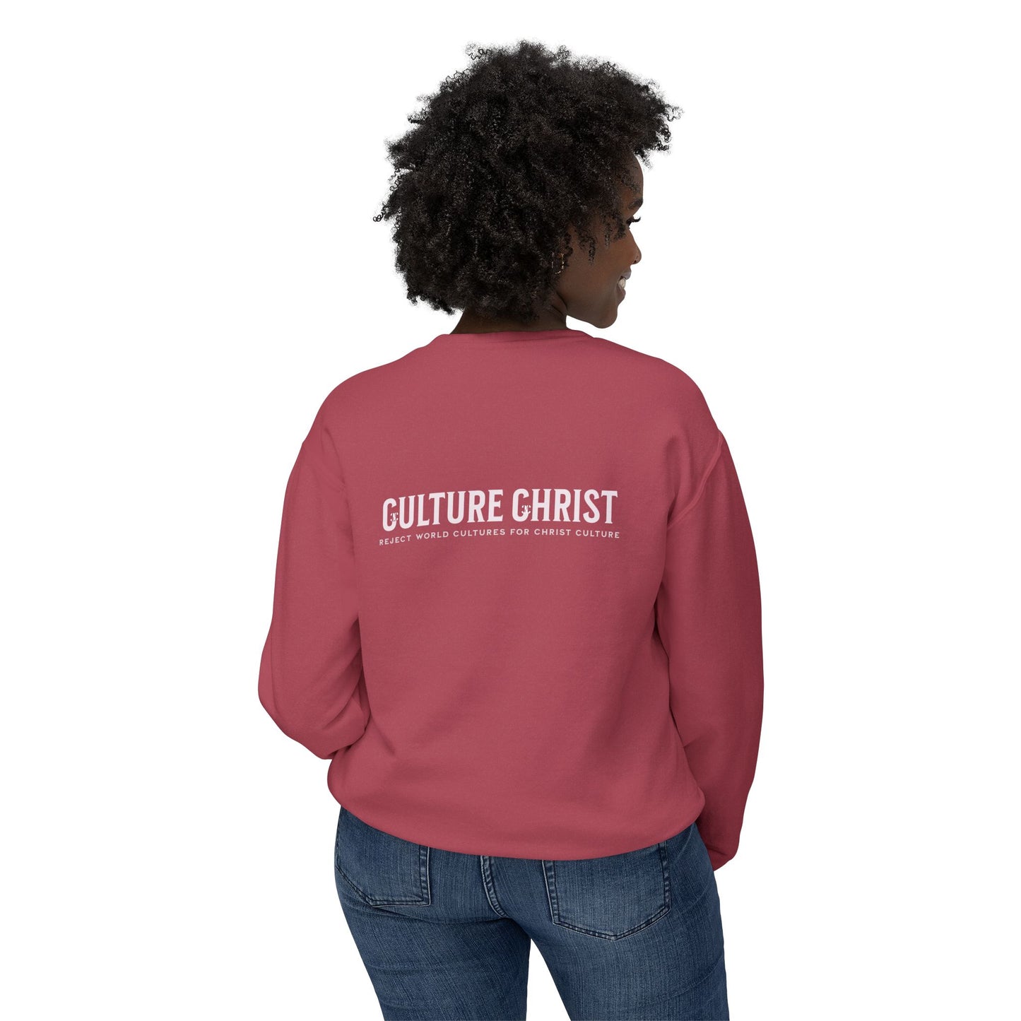 Culture Christ Crewneck Sweatshirt — Minimal Christian Faith Pullover