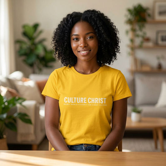 Culture Christ Women's Tee — Faith-Based Minimalist Christian Shirt