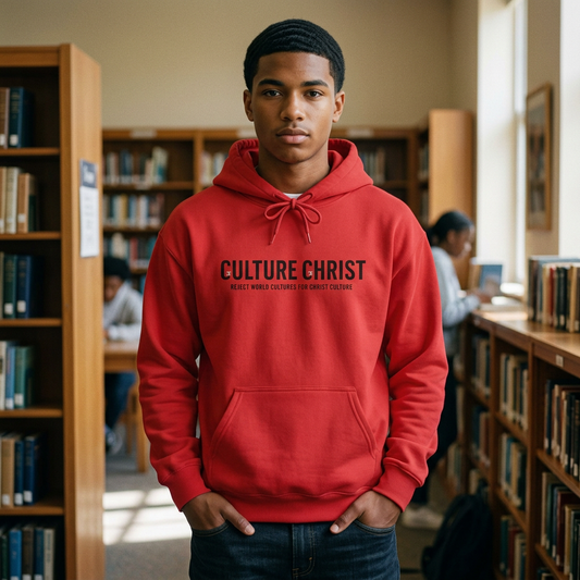 Culture Christ Hoodie — Minimal Christian Faith Pullover