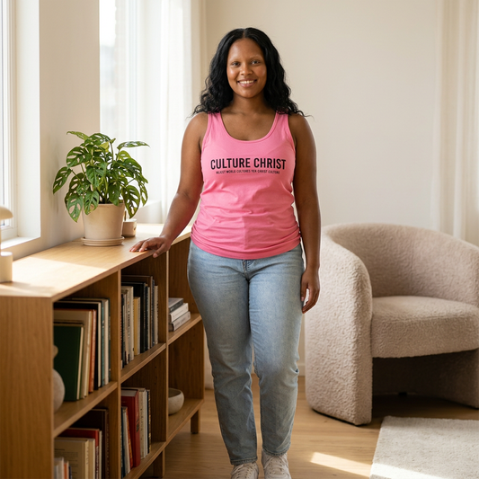 Tank Top — "Culture Christ" Minimalist Faith Graphic Tank