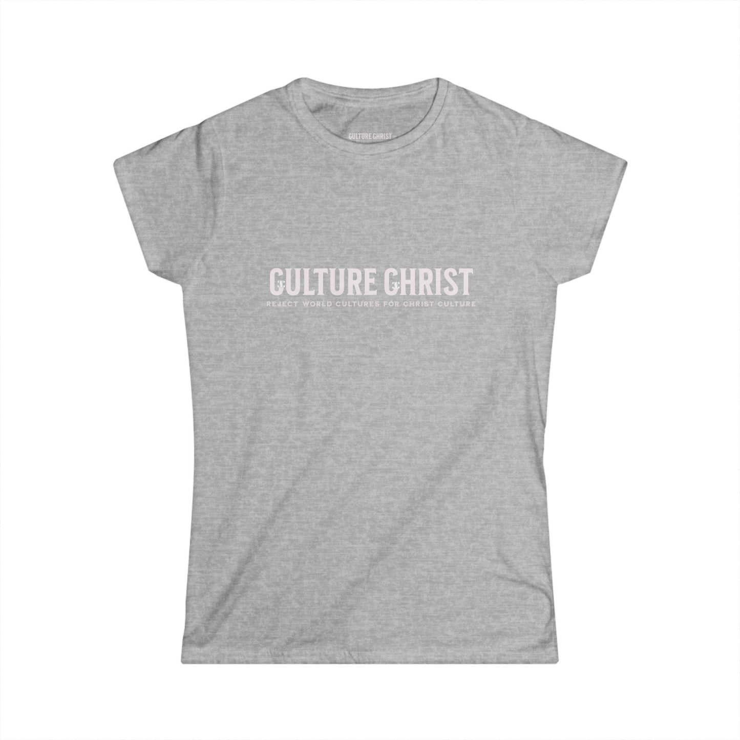 Culture Christ Women's Tee — Faith-Based Minimalist Christian Shirt
