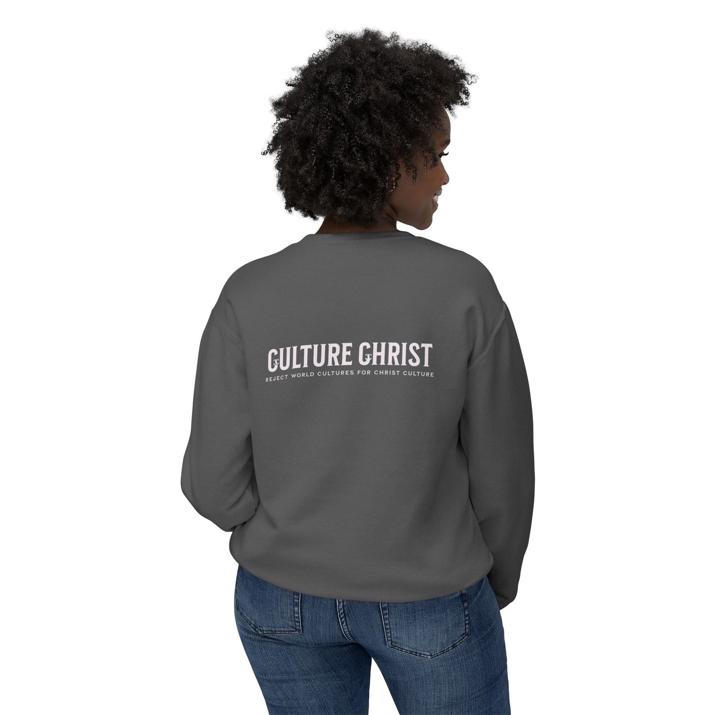 Culture Christ Crewneck Sweatshirt — Minimal Christian Faith Pullover