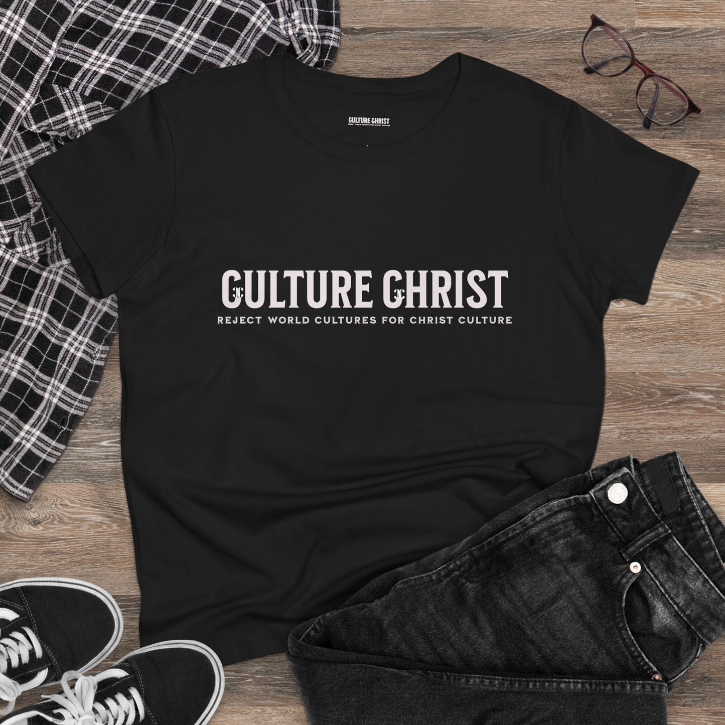 Culture Christ Tee — Christian Faith Graphic Women's T-Shirt
