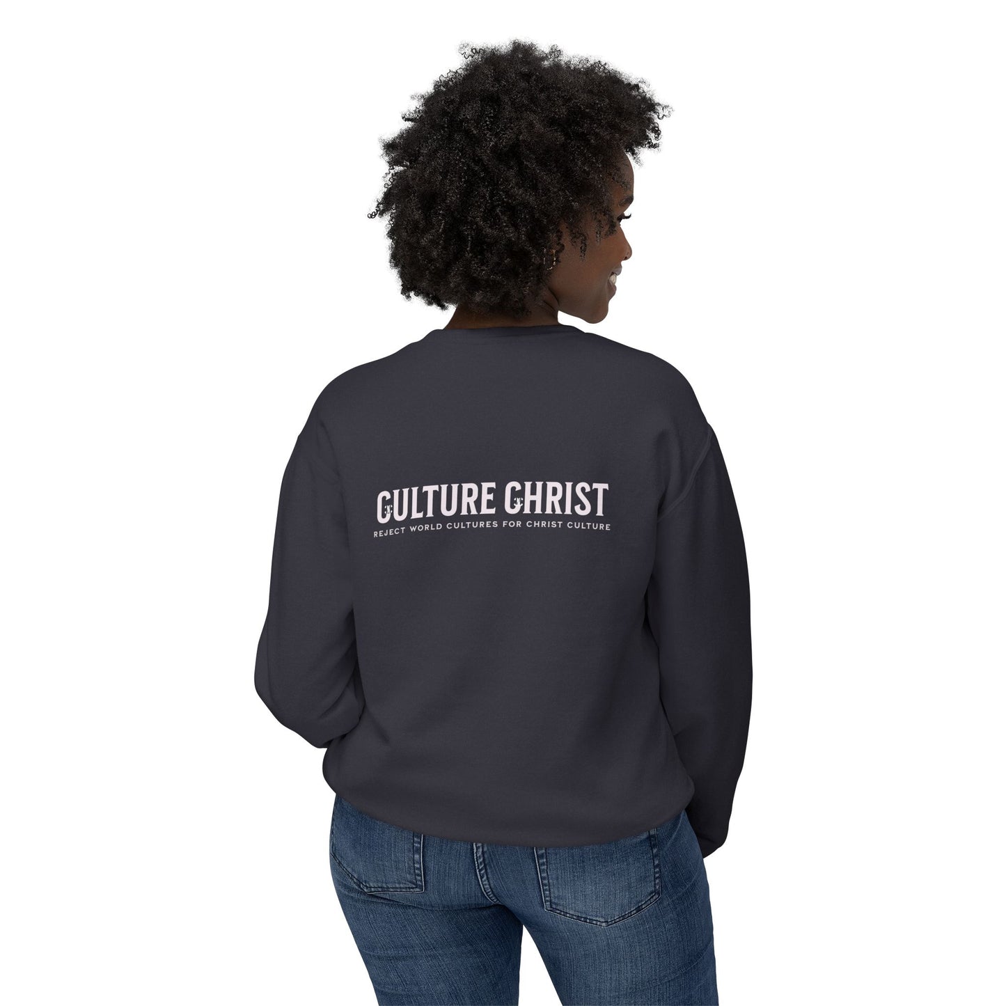 Culture Christ Crewneck Sweatshirt — Minimal Christian Faith Pullover