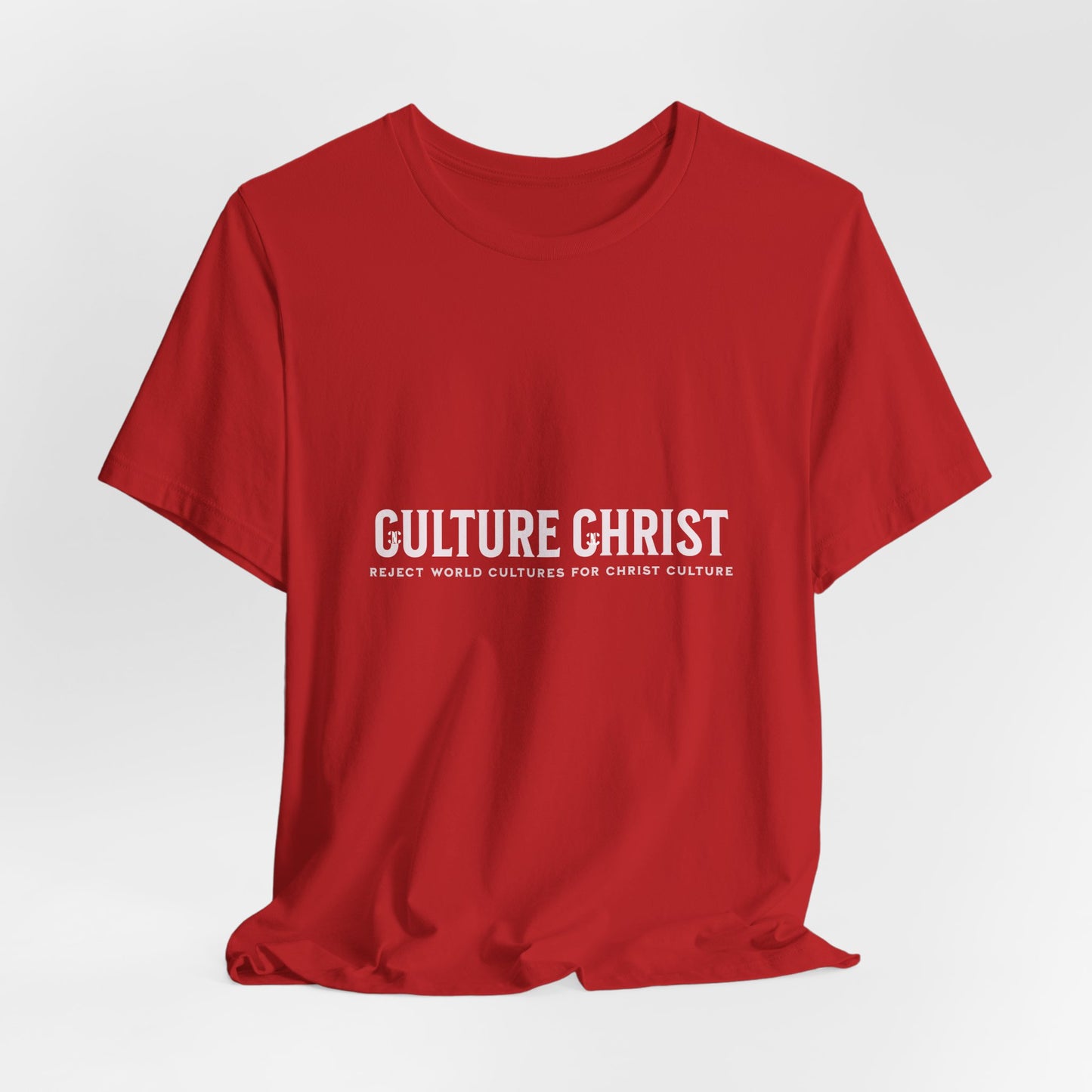 Culture Christ Graphic Tee — Minimal Christian Faith Shirt