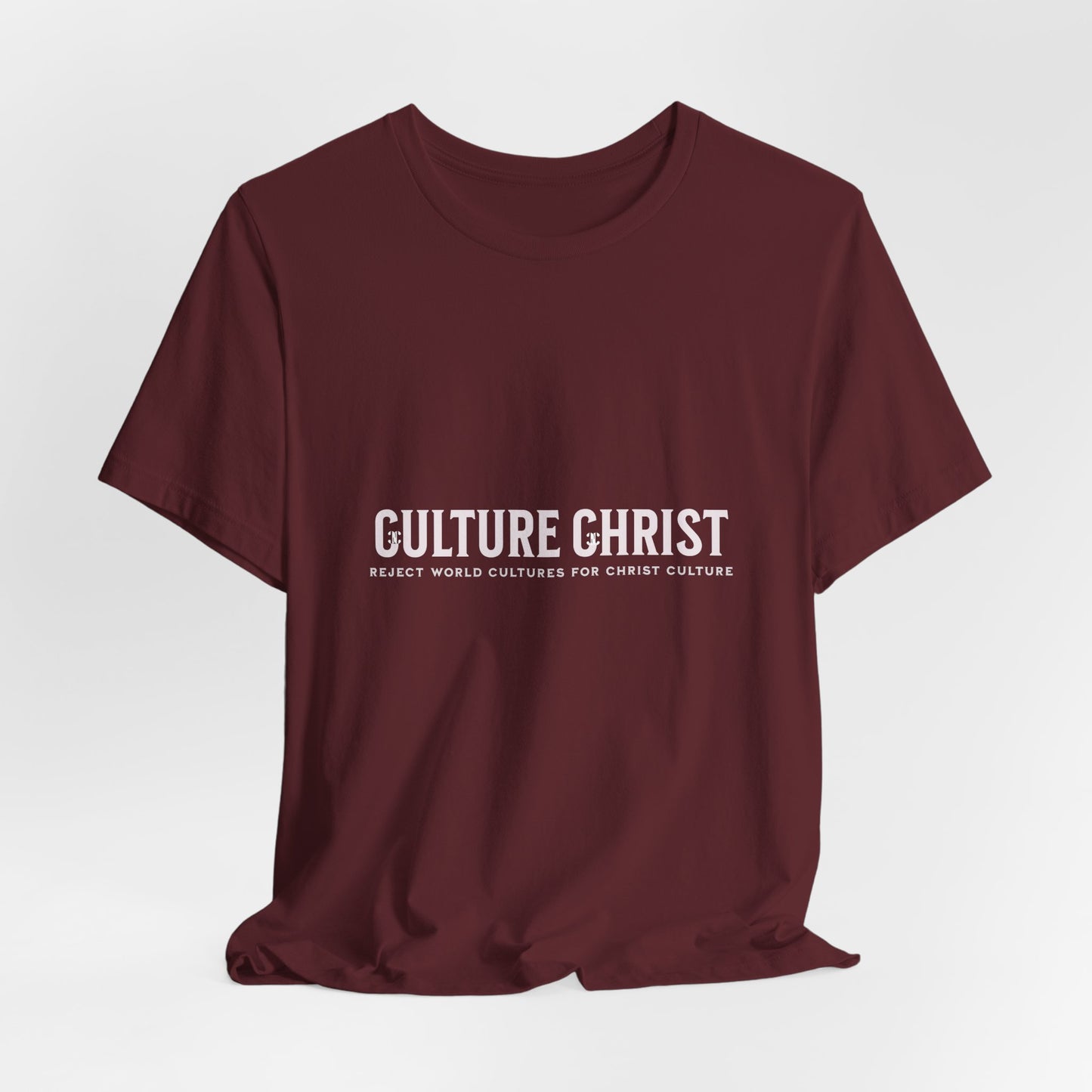 Culture Christ Graphic Tee — Minimal Christian Faith Shirt