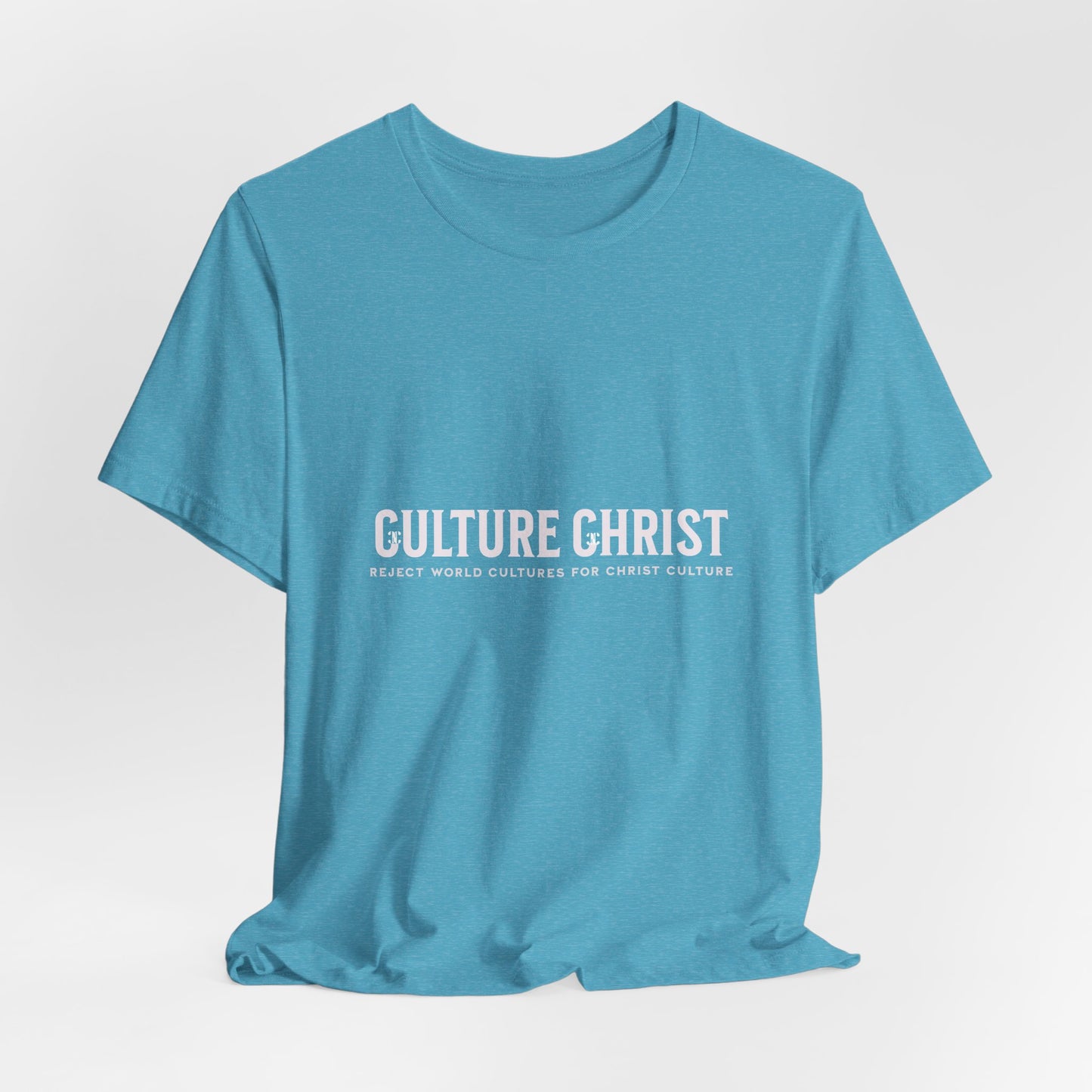 Culture Christ Graphic Tee — Minimal Christian Faith Shirt